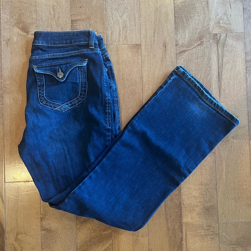 LONDON JEAN Dark Blue Boot Cut Jeans
Size 10